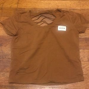 Short sleeve brown shirt